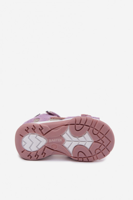 Pelle Sandali in camoscio per bambini Bartek 84409-66 Colore viola