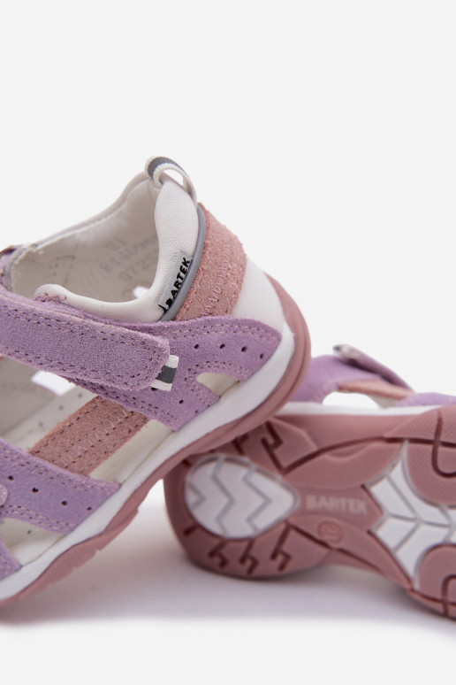 Pelle Sandali in camoscio per bambini Bartek 84409-66 Colore viola