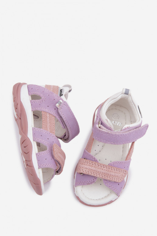 Pelle Sandali in camoscio per bambini Bartek 84409-66 Colore viola