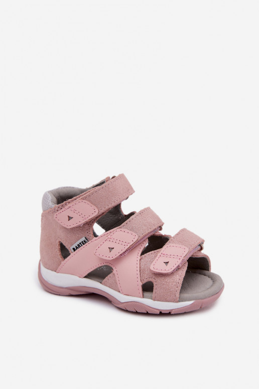Sandali da donna per bambini con lucentezza Bartek 84405-85 colore rosa