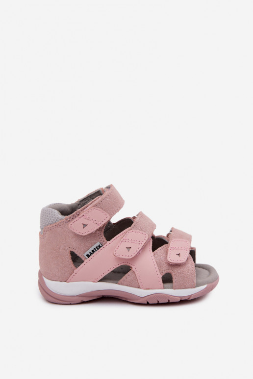 Sandali lucidi Bartek 84405-85 per ragazze in rosa