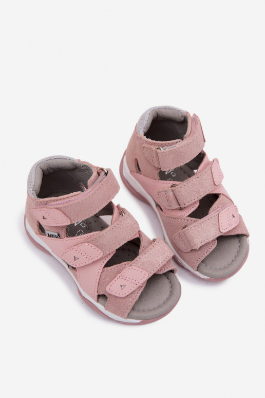 Sandali lucidi Bartek 84405-85 per ragazze in rosa