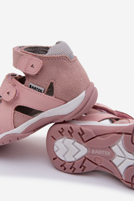 Sandali lucidi Bartek 84405-85 per ragazze in rosa