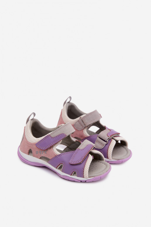 Sandali in pelle Bartek 84413-85 per bambini in viola