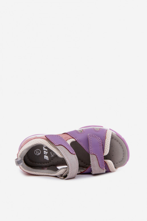 Sandali in pelle Bartek 84413-85 per bambini in viola