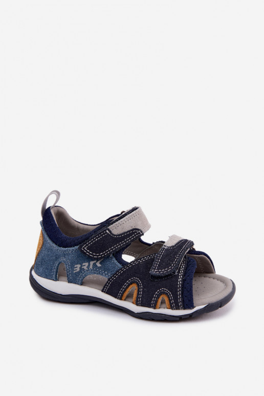 sandali Per ragazzi Pelle Bartek 84413-68 blu scuro