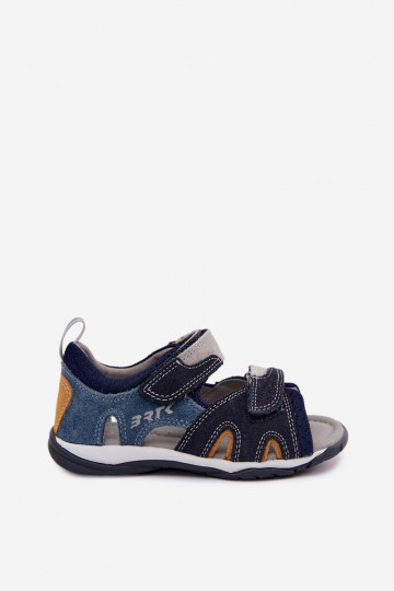 sandali Per ragazzi Pelle Bartek 84413-68 blu scuro 2