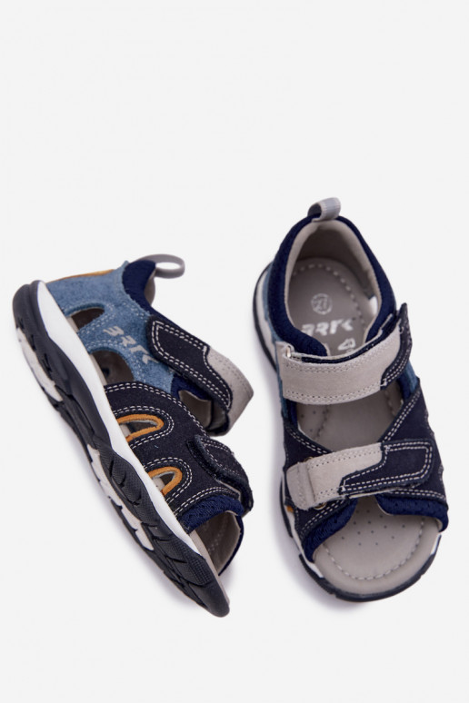 sandali Per ragazzi Pelle Bartek 84413-68 blu scuro