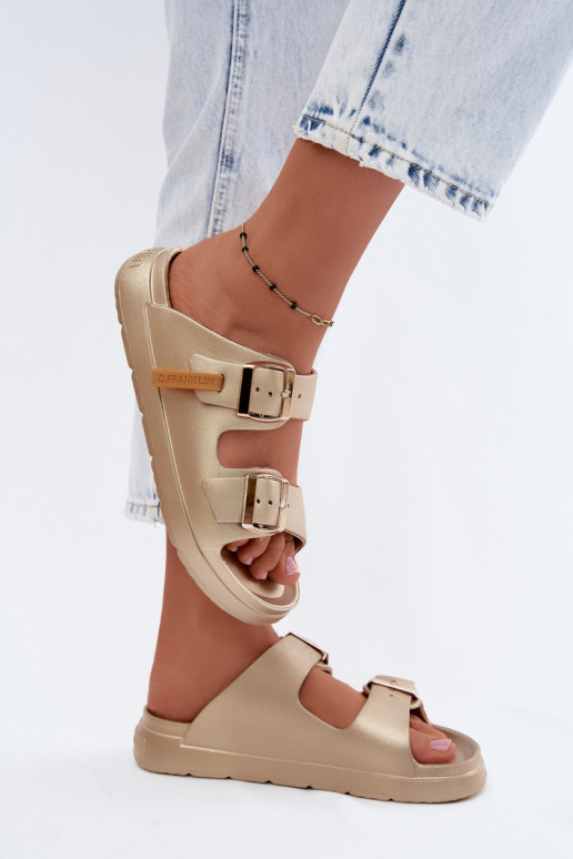 Pantofole leggere da donna D.Franklin DFSH413002 color oro
