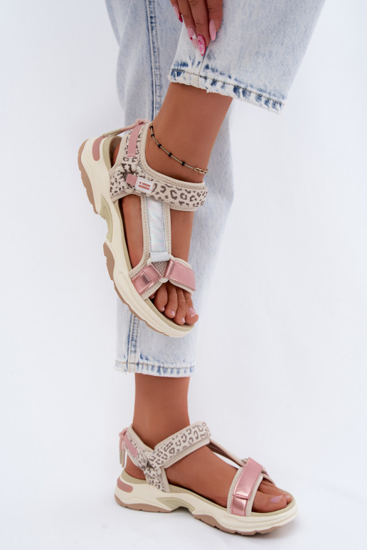 Sandali in pelle da donna D.Franklin DFSH406006 rosa