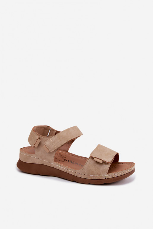 Sandali con piattaforma da donna color sabbia Linora
