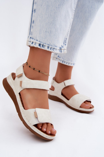 Sandali con piattaforma da donna color bianco Linora 2