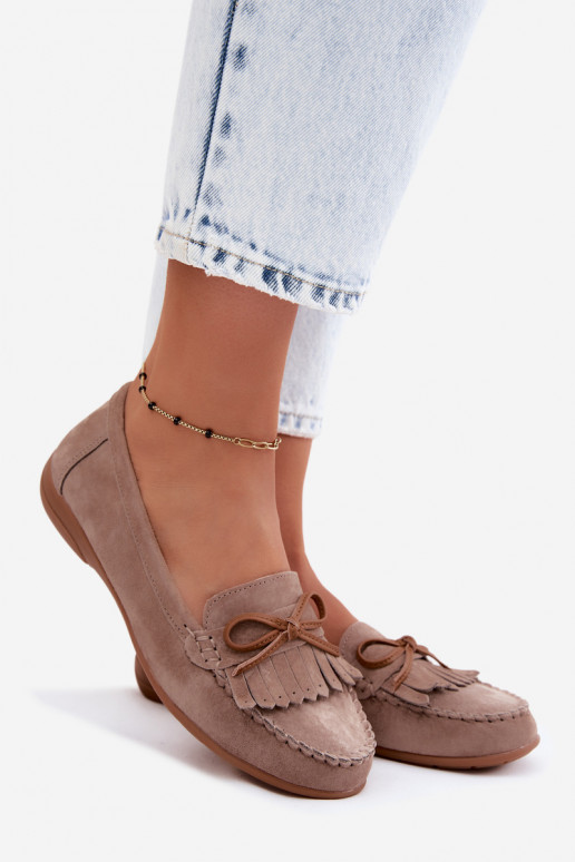 mocassini da donnaAbilitatoturalnego dalla pelle scamosciatau beige Vantae
