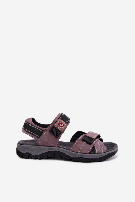 Pelle Sandali da donna in camoscio con chiusure adesive LaAendoAe Blingy