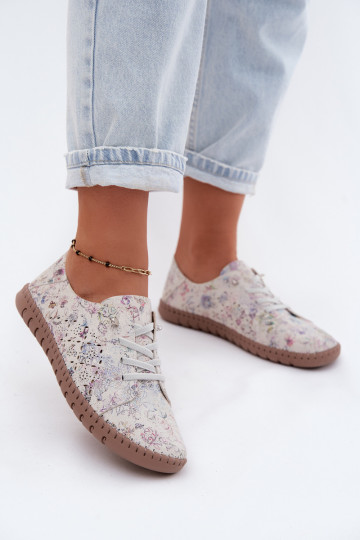 Scarpe con motivo e elementi traforati in suede sintetico Flaria