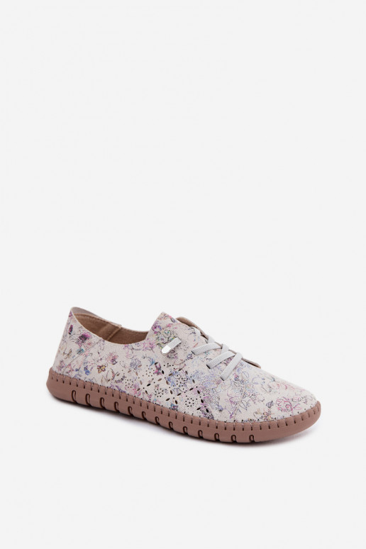 con elementi traforati Elegantellato scarpeAbilitatoturalnego dalla pelle scamosciatau Colori differenti Flaria