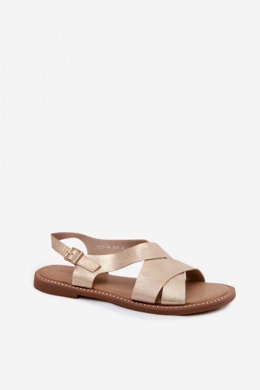 Sandali bassi da donna colore dorato Blinga