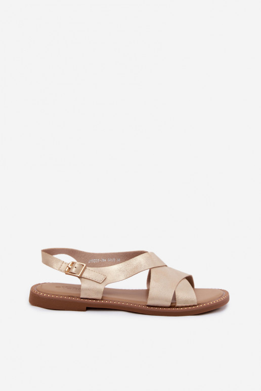 Sandali bassi da donna colore dorato Blinga