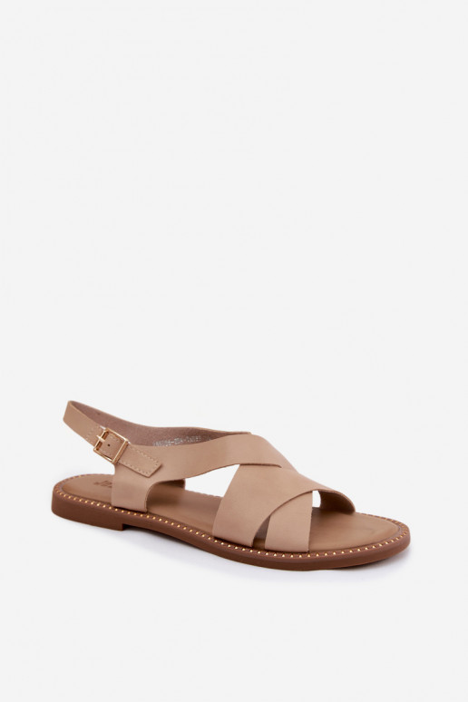 Sandali bassi da donna beige Blinga