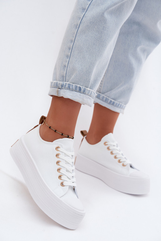 Scarpe casual bianche con piattaforma Amalfi