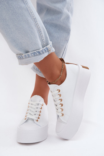 Scarpe per il tempo libero con una piattaforma Colore bianco Amalfi 2