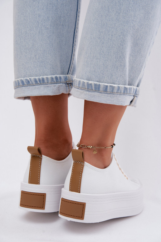 Scarpe per il tempo libero con una piattaforma Colore bianco Amalfi