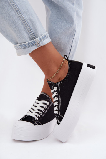 Scarpe casual nere con piattaforma Amalfi 2