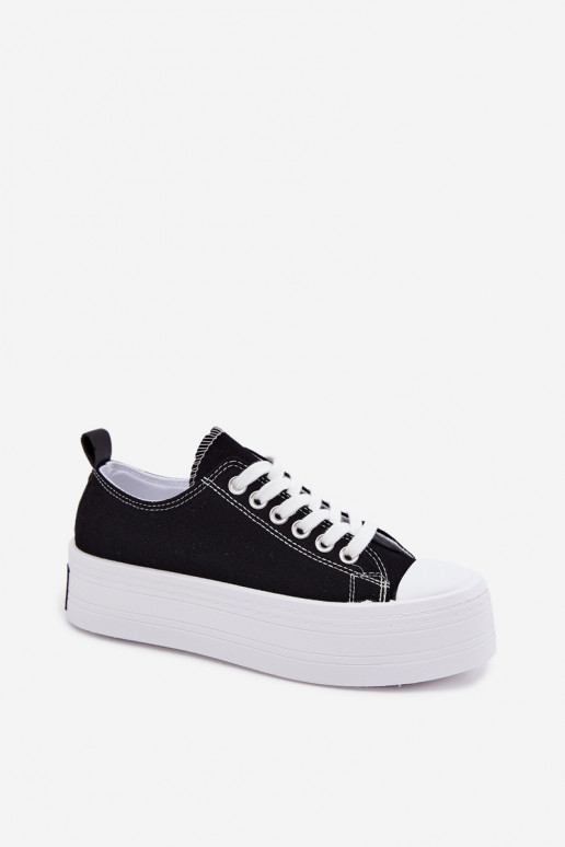 Scarpe casual nere con piattaforma Amalfi