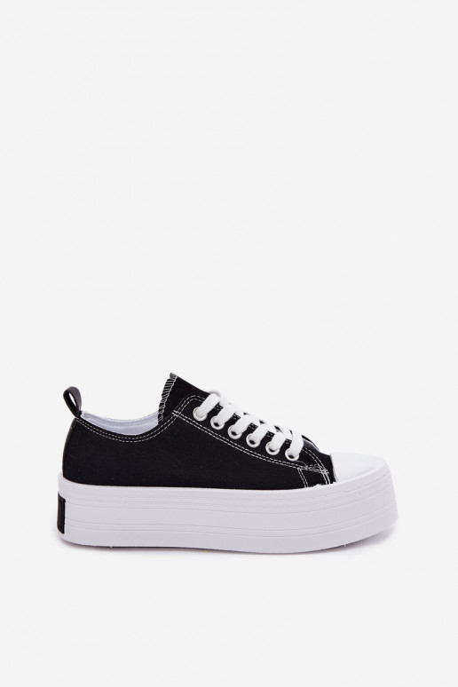 Scarpe casual nere con piattaforma Amalfi
