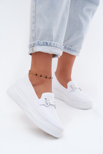 Scarpe da donna con piattaforma e ornamenti di colore bianco Freshy 2