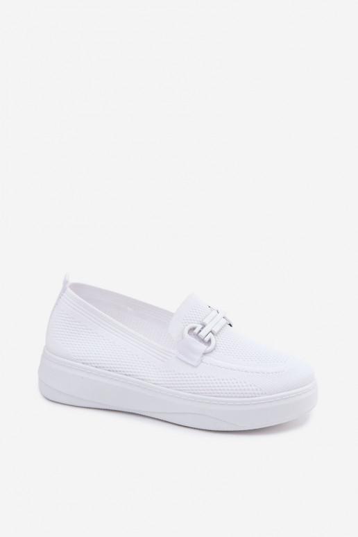 Scarpe da donna con piattaforma e ornamenti di colore bianco Freshy