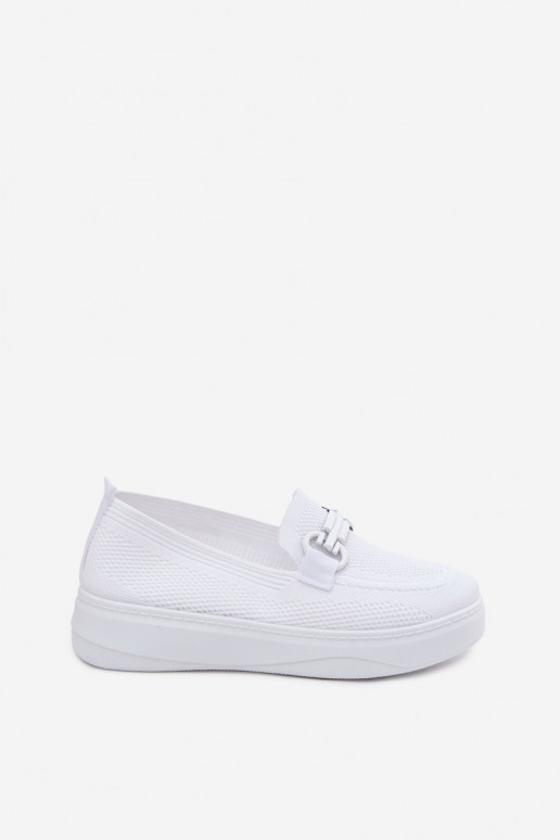 Scarpe da donna con piattaforma e ornamenti di colore bianco Freshy