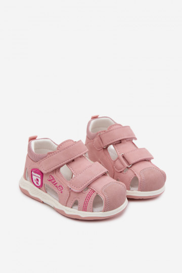 Sandali per bambini con chiusure adesive di colore rosa Ambera