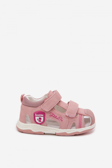 Sandali per bambini con chiusure adesive di colore rosa Ambera 2