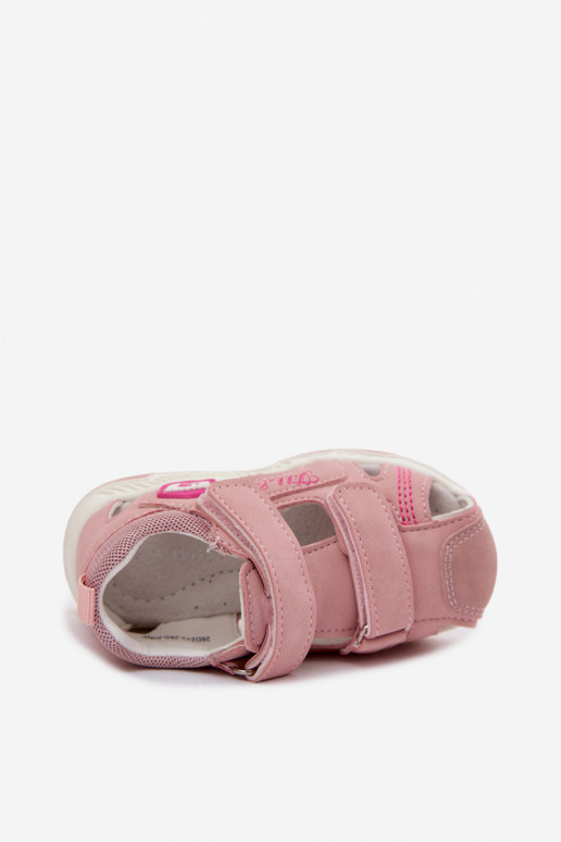Sandali per bambini con chiusure adesive di colore rosa Ambera