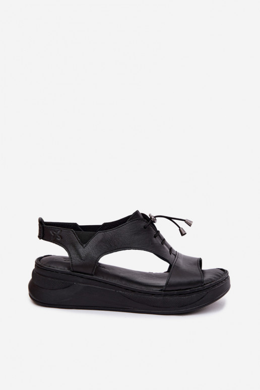 Sandali da donna Femminile con una piattaforma Deveciejka I7646-01 colore nero