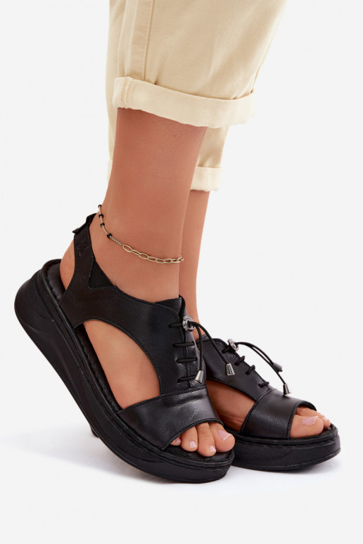 Sandali da donna Femminile con una piattaforma Deveciejka I7646-01 colore nero