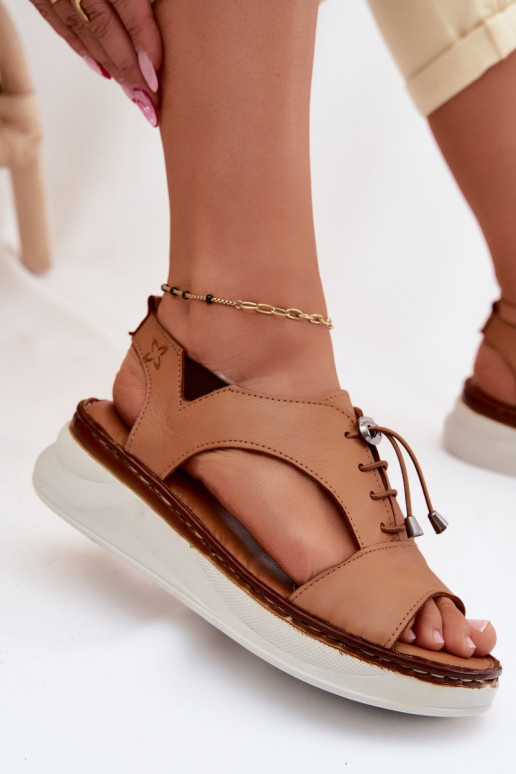 Sandali da donna Femminile con una piattaforma Deveciejka I7646-29 colore marrone