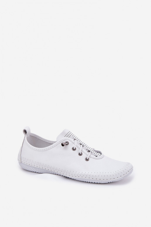 Scarpe da donna in pelle di colore bianco Artiker 54C0838