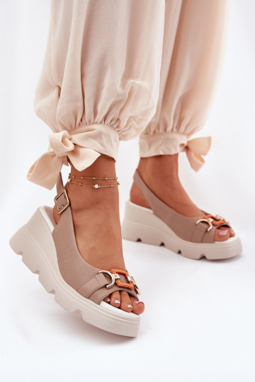 Sandali da donna con piattaforma e ornamenti in sabbia Artiker 56C2208