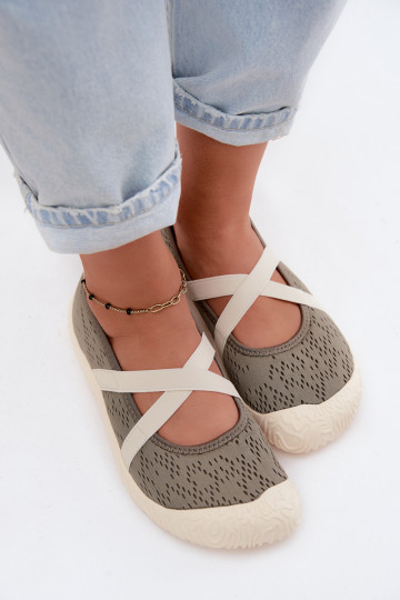 Stile sportivo BallerineElastycznymi Paskami Artiker 58C1904 colore verde