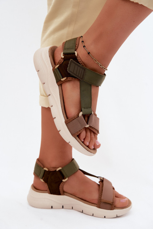 Sandali da donna verdi in stile sportivo Artiker 58C1232