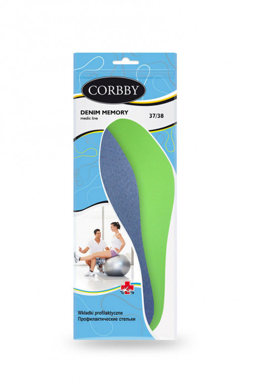 Corbby DENIM MEMORY Solette z pamięcią kształtu stopy
