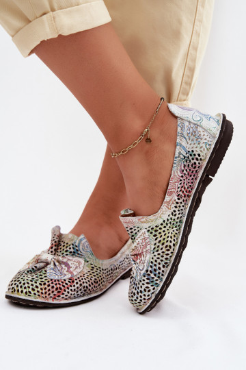 Pelle con elementi traforati scarpe Ballerine con nastri Artiker 58C3481 Colori differenti 2