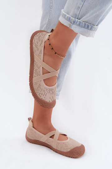 Ballerine sportive con cinturini elastici Artiker 58C1903 colore sabbia