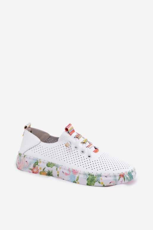 Pelle scarpe Femminile Abilitato Elegantellatoj Platformie Artiker 58C0597 Colore bianco