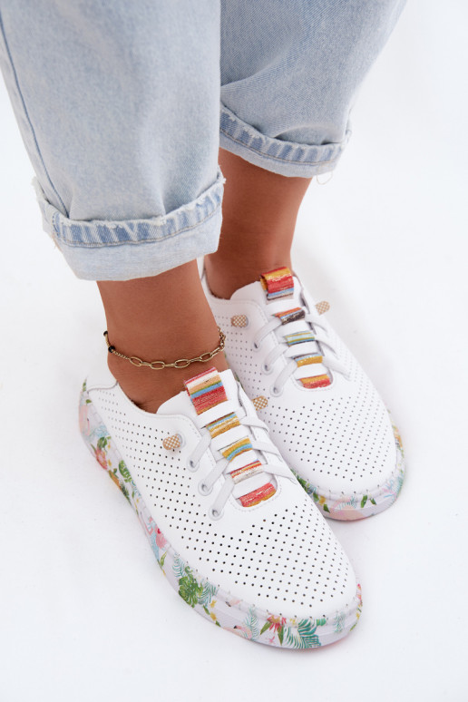 Pelle scarpe Femminile Abilitato Elegantellatoj Platformie Artiker 58C0597 Colore bianco