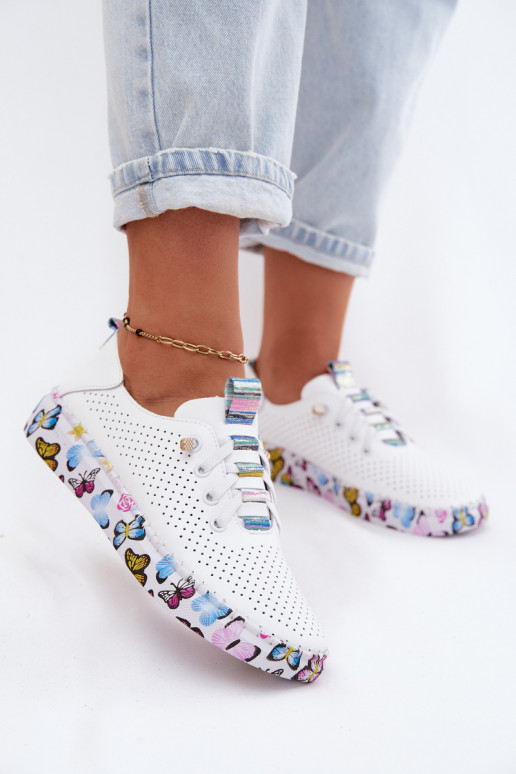 Pelle scarpe Femminile Abilitato Elegantellatoj Platformie Artiker 58C0440 Colore bianco