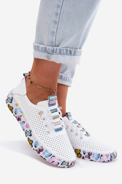 Pelle scarpe Femminile Abilitato Elegantellatoj Platformie Artiker 58C0440 Colore bianco