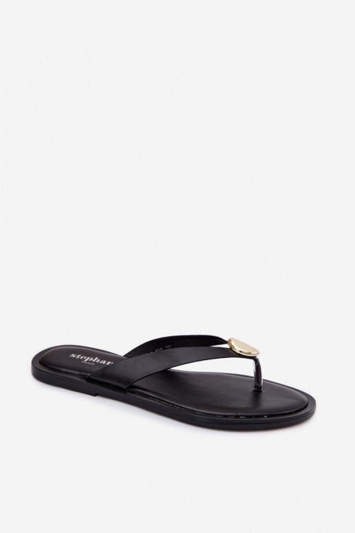 isoscele Pantofole Pantofole Femminile Ze colore doratom Detalem colore nero Tella